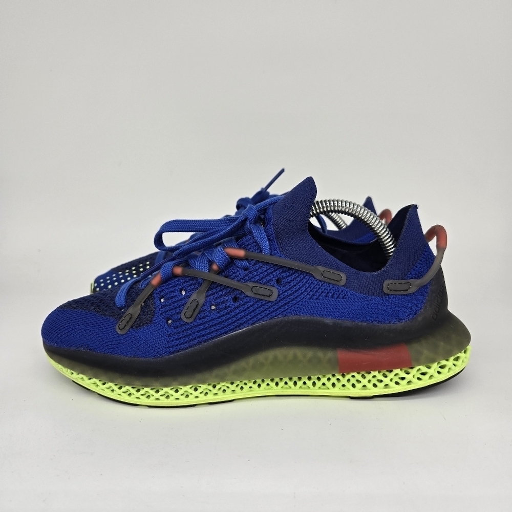 adidas 4D Fusio Bold Blue Light Flash Yellow Men's Shoes Size 6